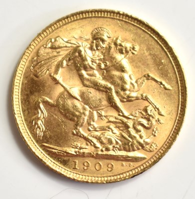 Lot 75 - An Edward VII full gold sovereign, Melbourne...