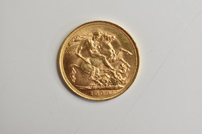 Lot 80 - An Edward VII full gold sovereign, Melbourne...