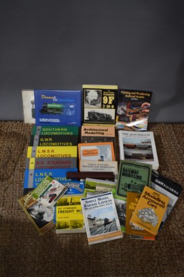 Lot 357 - A collection of railway related books to...