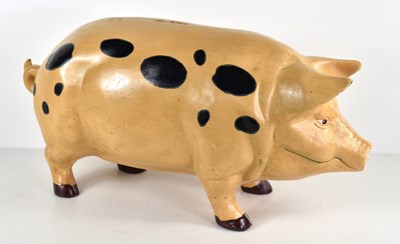 Lot 287 - A large cast iron money bank in the form of a...