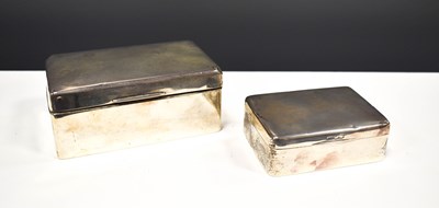 Lot 44 - Two silver 19th century cigar boxes, one with...