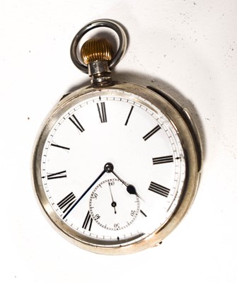 Lot 130 - A 19th century silver pocket watch, repeater,...