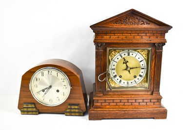 Lot 329 - A W A Bramwell of Durham mantle clock, with a...