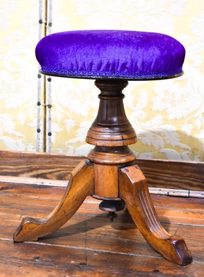 Lot 461 - A Victorian Brooks & Co Limited piano stool...