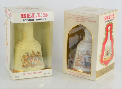 Lot 327 - Two commemorative Bells whisky decanters one...