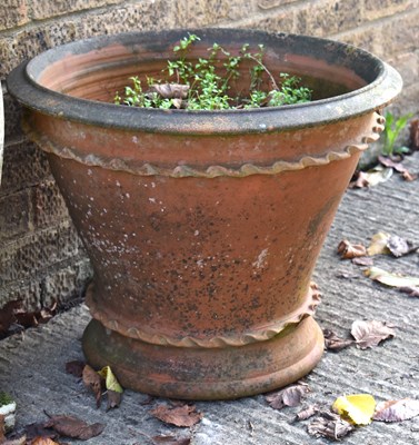 Lot 501a - A terracotta plant pot with pie crust...