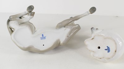 Lot 225 - A Lladro porcelain donkey and a Lladro polar...