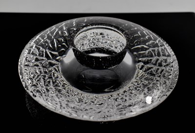 Lot 146 - A mid-century Orrefors glass candleholder,...