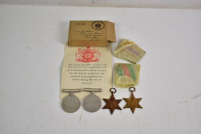 Lot 133 - A WWII medal group awarded to Mr J Leeson,...