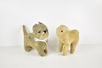 Lot 9 - A vintage excelsior filled cat and dog soft toy.