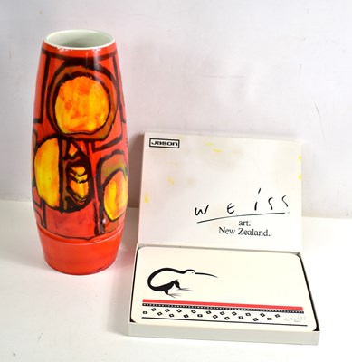 Lot 149 - A Poole pottery "Delphis" vase, 40cm, together...