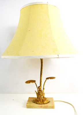 Lot 337 - A 20th century gilt metal table lamp, in the...