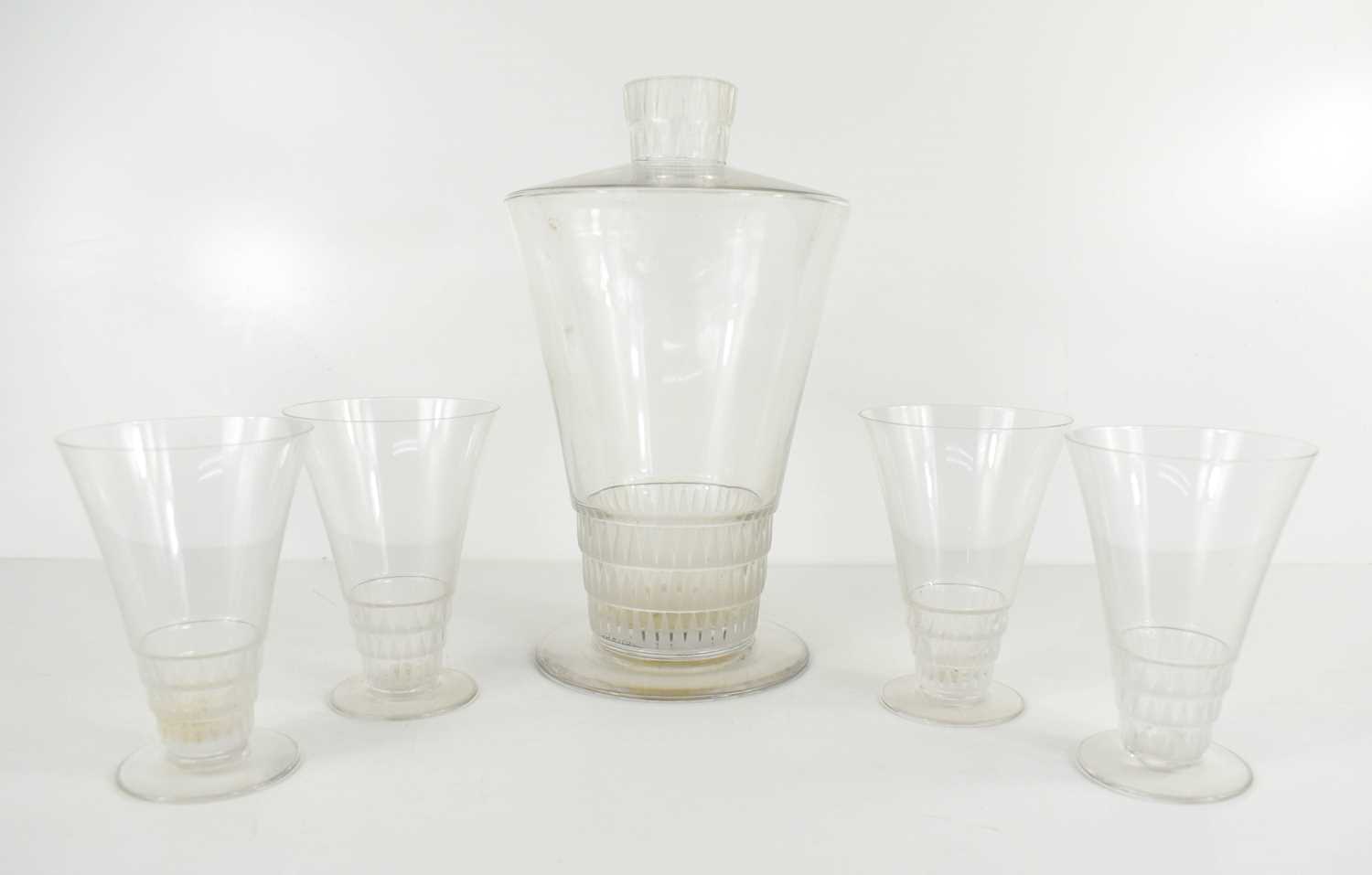 Lot 147 - A Rene Lalique decanter set in the Bourgueil...