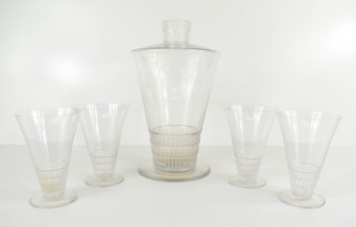 Lot 147 - A Rene Lalique decanter set in the Bourgueil...