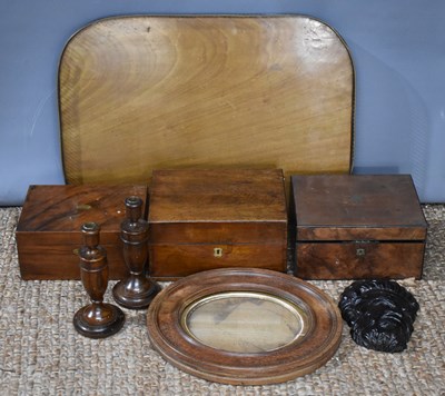 Lot 347 - A group of treen to include two Victorian...