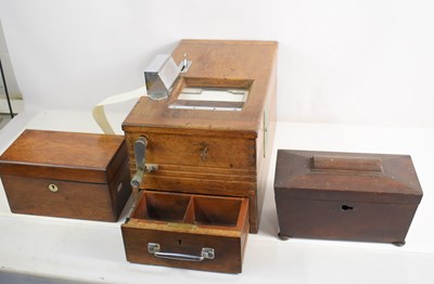 Lot 344 - A vintage Gledhill Halifax oak cased cash...