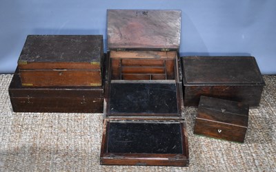 Lot 345 - A group of 19th century boxes to include a...