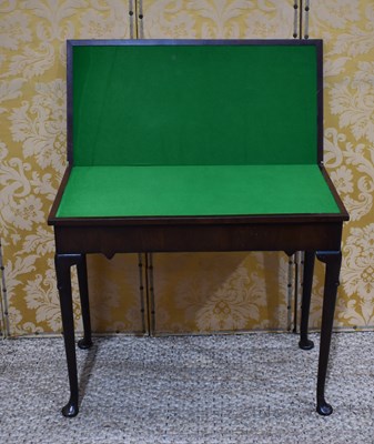 Lot 390 - A 19th century mahogany card table, the...