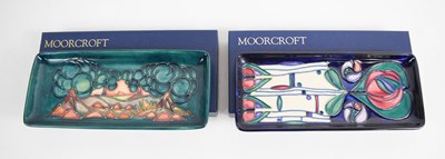 Lot 176 - Two Moorcroft pottery dishes, of rectangular...