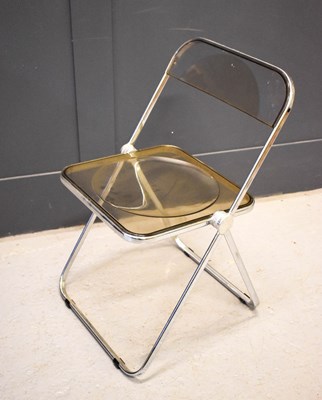 Lot 142 - A Italian 1960s chrome and Lucite Plia folding...