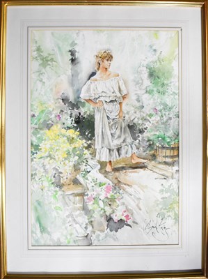 Lot 318 - Gordon King (20th century): Girl Standing,...