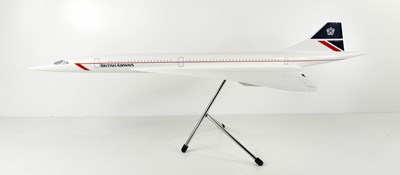 Lot 118 - A British Airways model concorde on stand,...