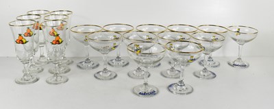 Lot 218 - A set of twelve vintage glass Babycham...