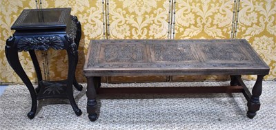 Lot 406 - An early 20th century Chinese ebonised...