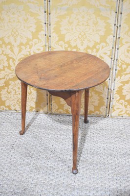 Lot 402 - An early 19th century oak cricket table with...