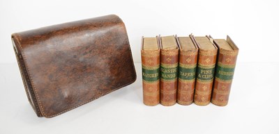 Lot 78 - A set of antique miniature faux - books,...