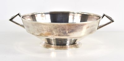 Lot 389 - A silver twin handled pedestal bowl,...