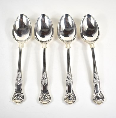 Lot 390 - A set of four silver tablespoons in the King's...