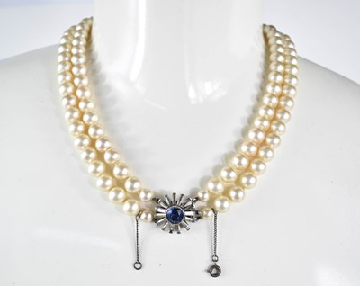 Lot 11 - A vintage silver, paste and simulated pearl...