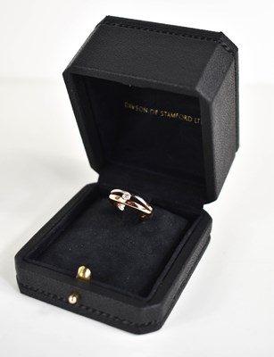 Lot 109 - A diamond solitaire 18ct white & rose gold...