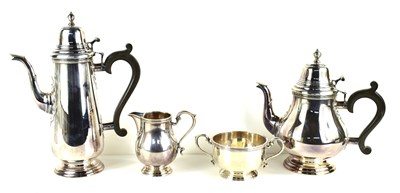 Lot 394 - A Francis Howard silver tea and coffee set in...