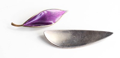 Lot 19 - A David Andersen of Norway silver and purple...