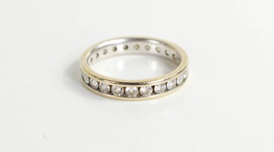 Lot 158 - An 18ct white gold and diamond full eternity...