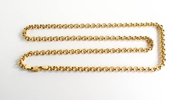 Lot 165 - A 9ct gold chain link necklace, with a crab...