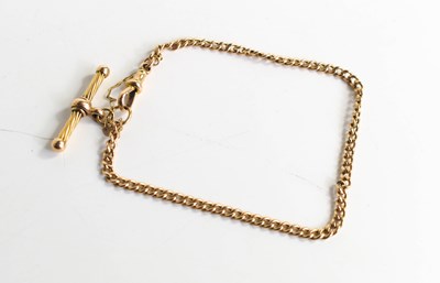 Lot 174 - A 9ct gold chain link bracelet with a crab...