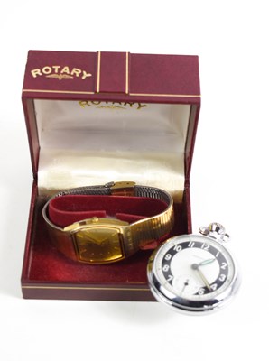 Lot 194 - A 1980s Rotary stainless steel wristwatch, in...