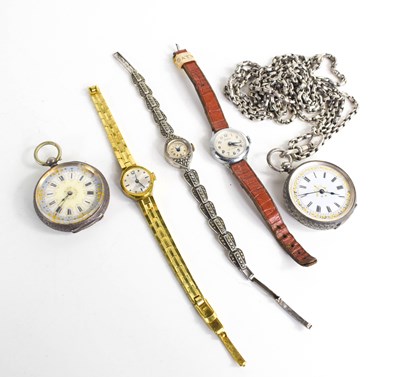 Lot 326 - A group of watches to include two silver...