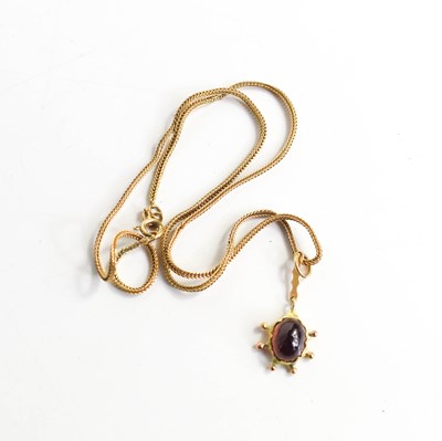 Lot 243 - A 9ct gold ropetwist necklace, with a gold...