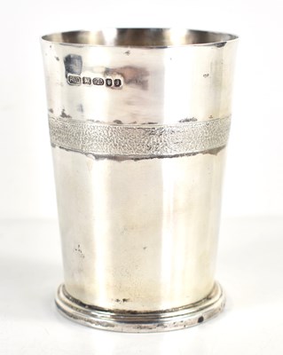 Lot 384 - A Modernist silver mug, hallmarked PND, London,...