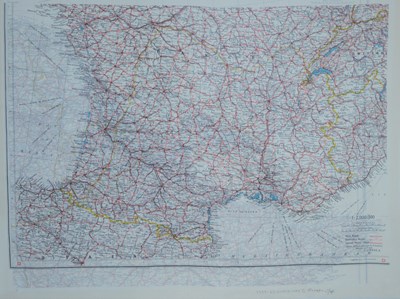 Lot 107 - A 1939 to 1945 WWII silk escape map