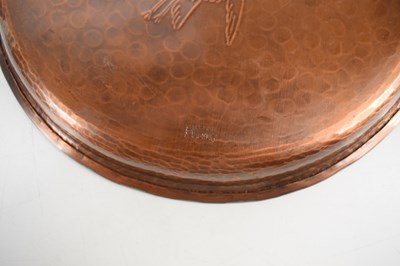 Lot 390 - A Harold Homes Arts & Crafts style copper...