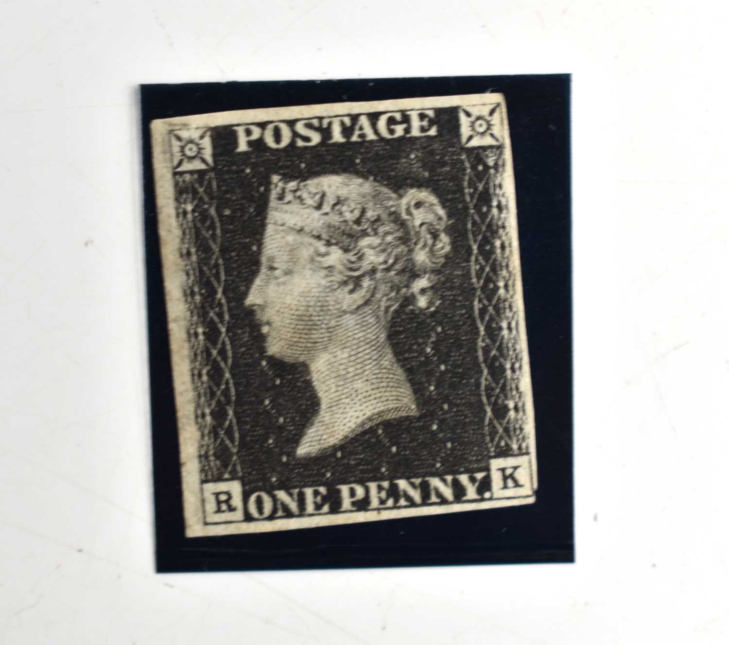 Lot 438 - An 1840 One Penny Black, RK margins all round,...