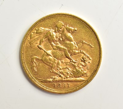 Lot 8 - A Queen Victoria full gold sovereign, young...