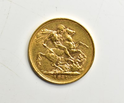 Lot 10 - A Queen Victoria full gold sovereign, young...