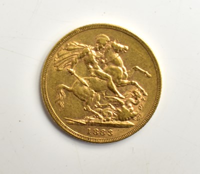 Lot 11 - A Queen Victoria full gold sovereign, young...