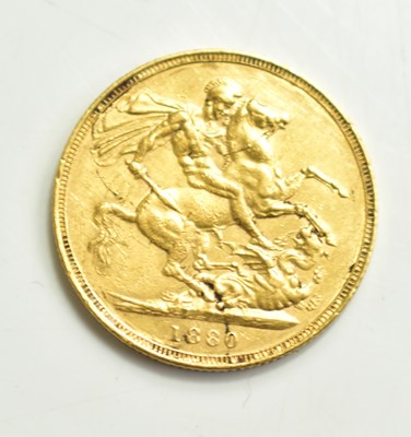 Lot 15 - A Queen Victoria full gold sovereign, young...